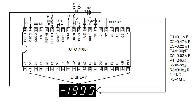 UTC台湾友顺 7106典型应用电路图