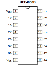 恩智浦HEF4050B引脚功能/引脚功能