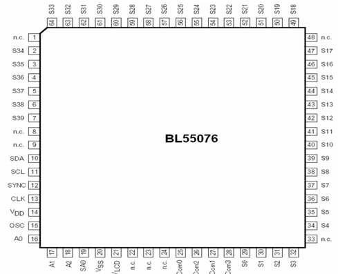 贝岭BL55076引脚图/引脚功能