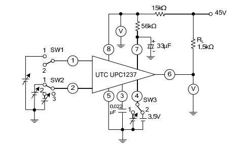 UTC台湾友顺UPC1237典型应用电路图