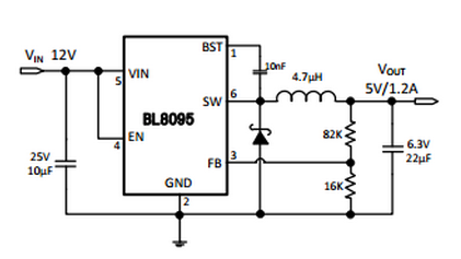 上海贝岭BL8095典型应用电路图
