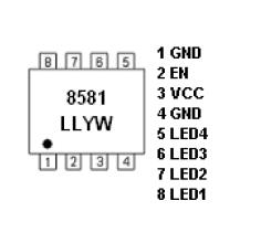 上海贝岭BL8581引脚图/引脚功能