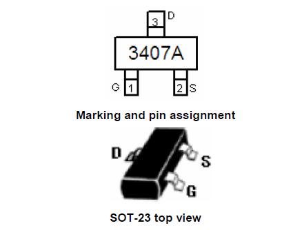 新洁能NCE3407A 引脚图/引脚功能