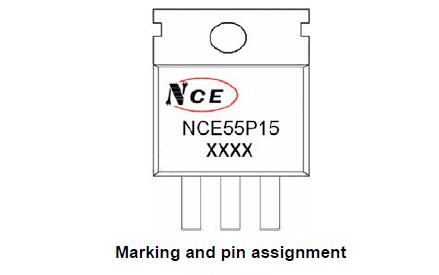 新洁能NCE55P15引脚图/引脚功能