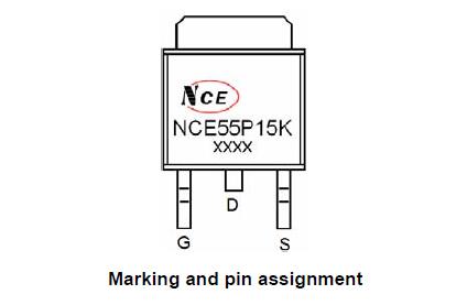 新洁能NCE55P15K引脚图/引脚功能