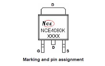 新洁能NCE4080K引脚图/引脚功能