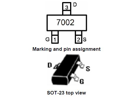 新洁能2N7002引脚图/引脚功能