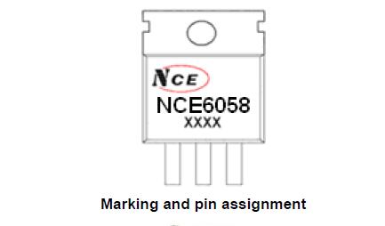 新洁能NCE6058引脚图/引脚功能