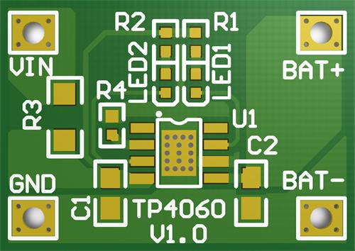 TP4060PCB顶层设计