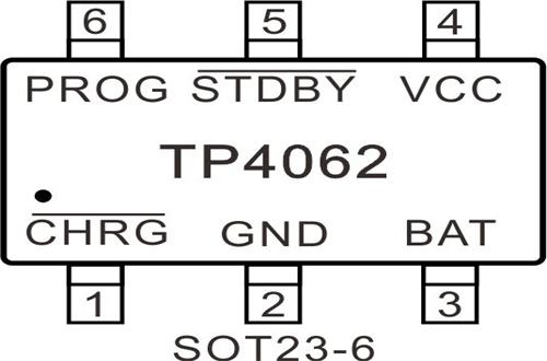 TP4062引脚图/引脚功能