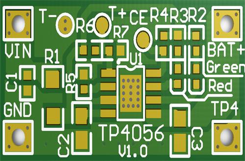 TP4056 PCB顶层设计图