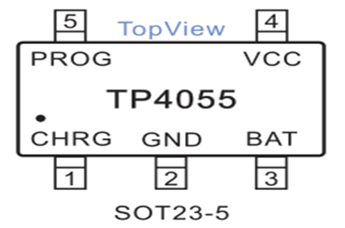 TP4055引脚图/引脚功能